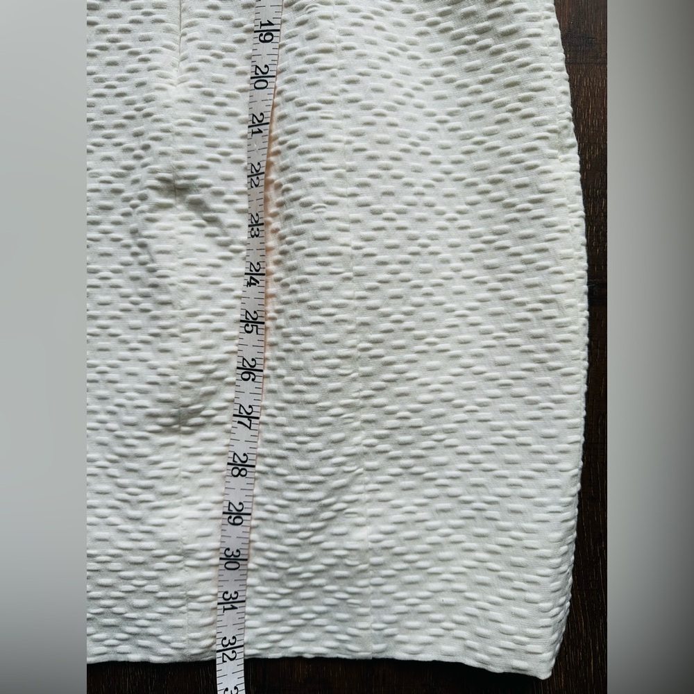 Chic Textured White Mini Dress - Picture 8 of 13